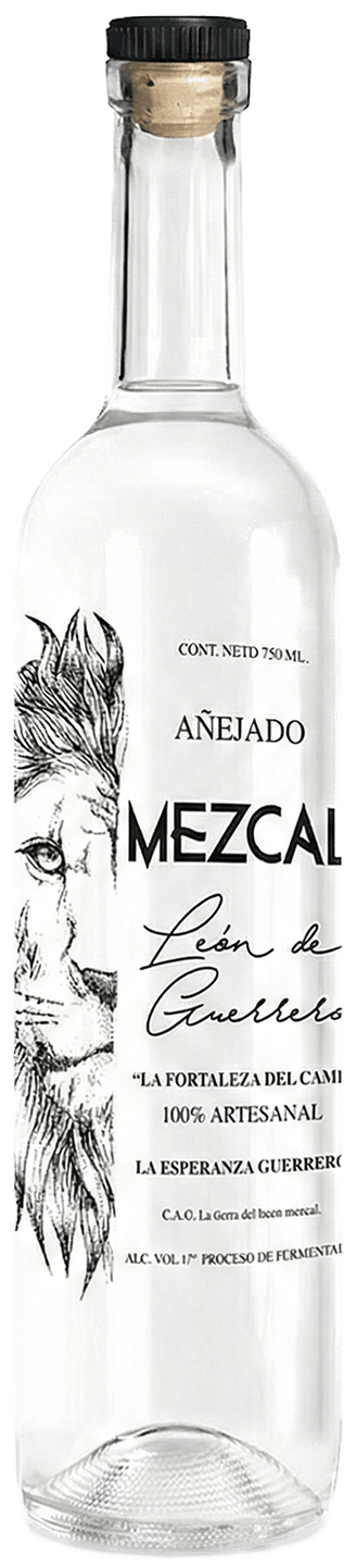 Botella Transparente Mezcal León de Guerrero